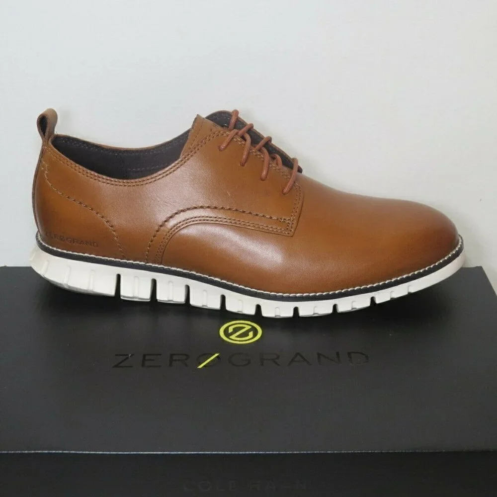 Cole Haan Zerogrand Wingtip Oxford Plain British Tan Men Shoe C35591